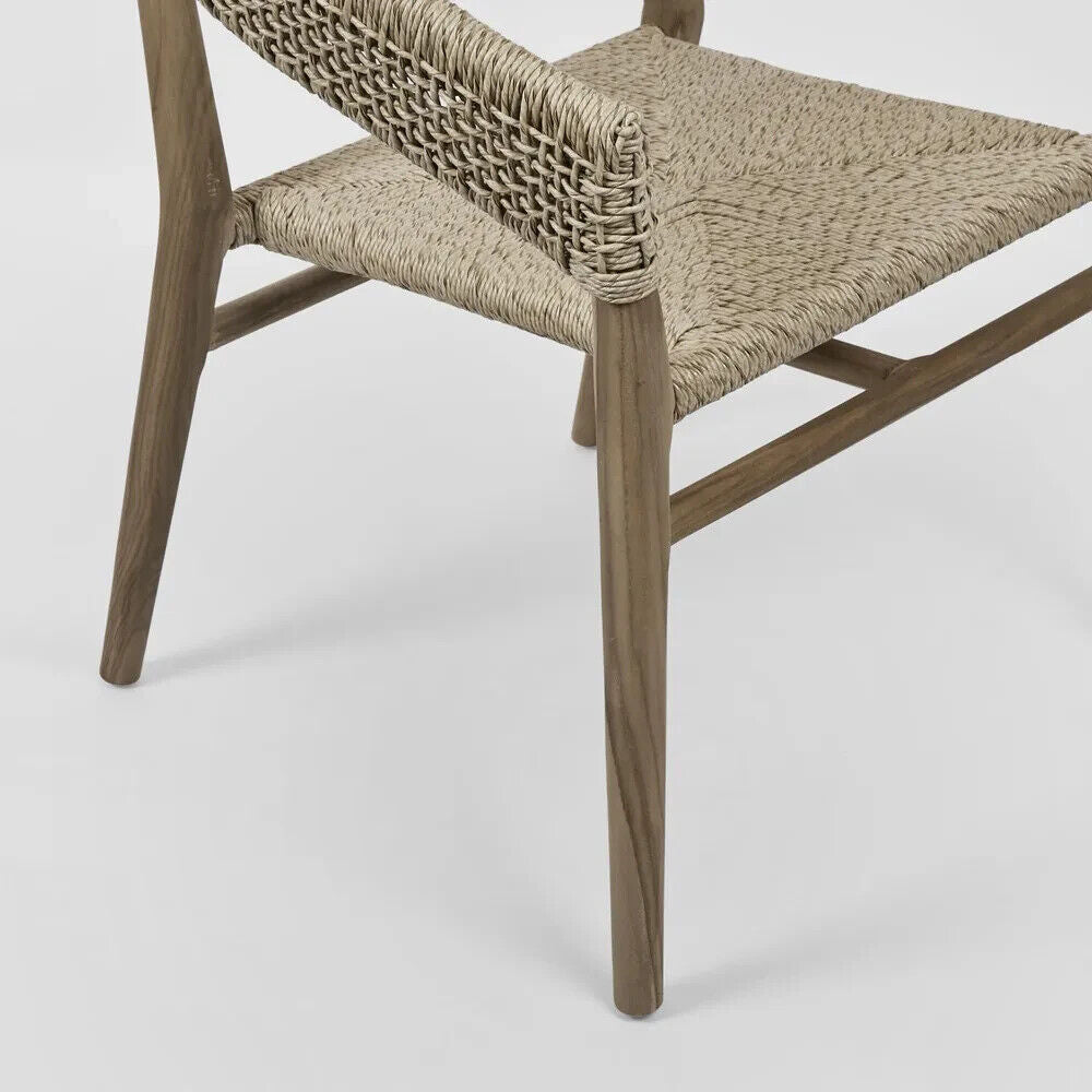 Cove Teak & Synthetic Dining Chair Natural -Outdoor By Florabelle Living