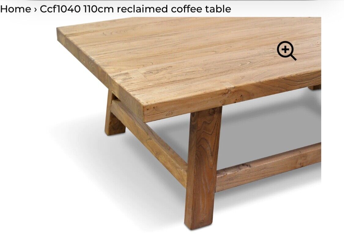 Reclaimed Timber Coffee Table CCF1040 by Calibre Furniture 110 cm Dia