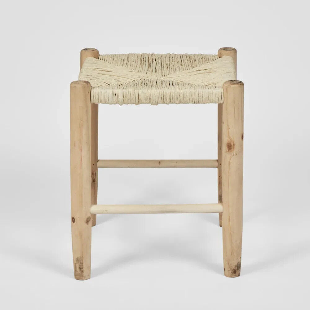Set of 2 Rush Seat Stool By Florabelle Living