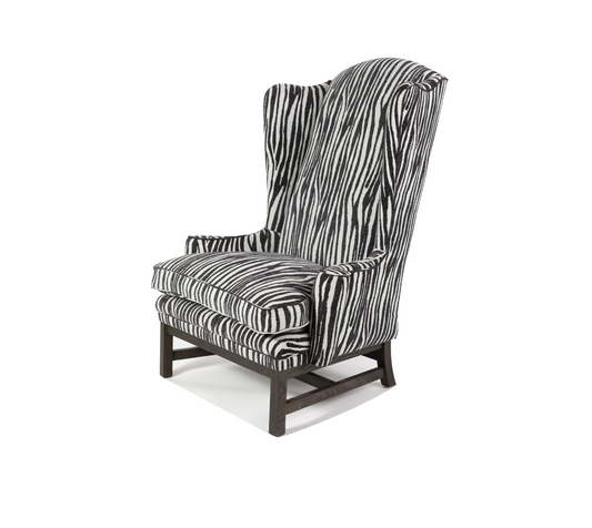 Sloane Wing Chair Safari Black: By Wisteria Design