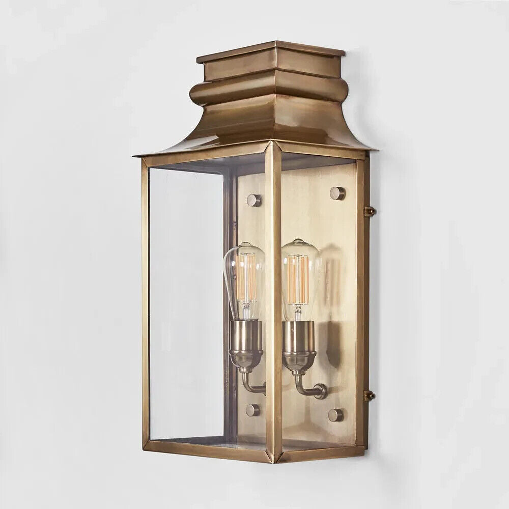 WESTPOINT OUTDOOR WALL LIGHT ANTIQUE BRASS By Emac & Lawton
