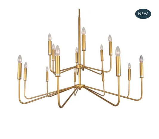 Wentworth 15 Light Candelabra Pendant Gold - ELZRD329715YB