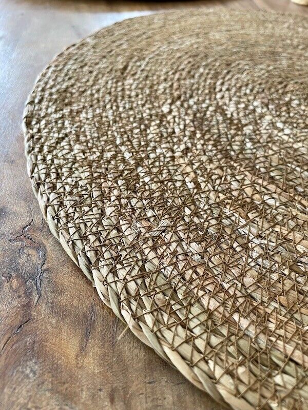Carnival HANDMADE JUTE SEAGRASS NATURAL PLACE MAT SET of 4 - 40 cm