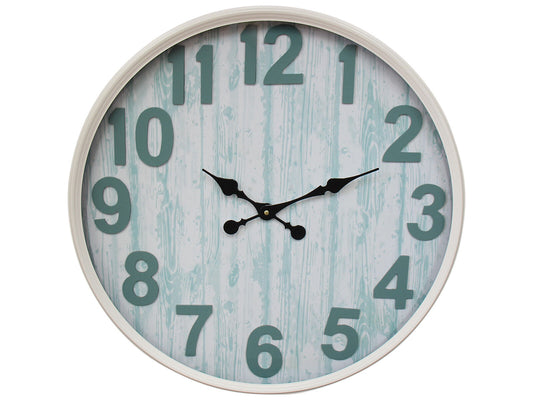 Large Round Wall Metal Frame Clock Rip Curl Hampton Coastal Beach 60cm