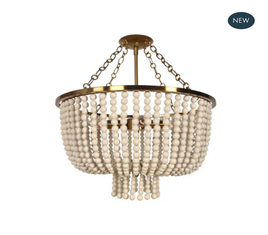 MAYFLOWER BEADED CEILING PENDANT ANTIQUE GOLD By Emac & Lawton