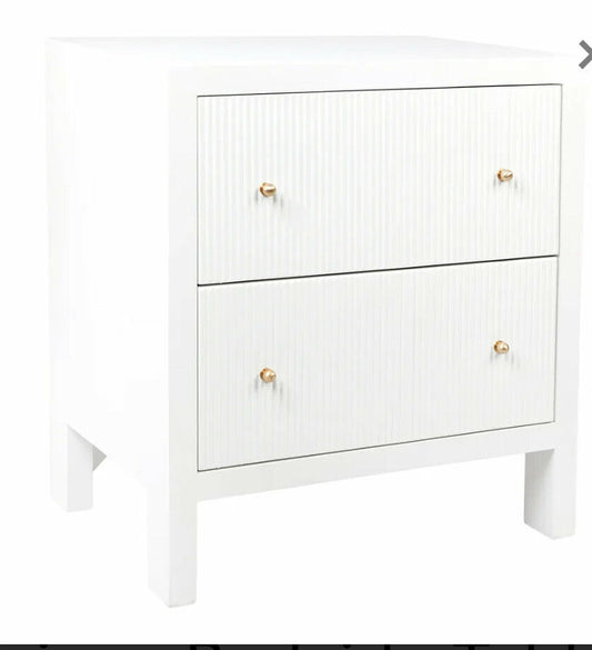 Ariana Bedside Table - Large White by Cafe Lighting