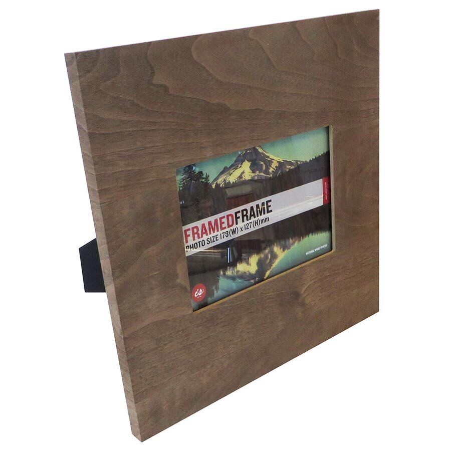 STUNNING WARM WOOD PHOTO FRAME - TAKES 13 X 18 CM PHOTO - FRAME 30.5 X 30.5  CM