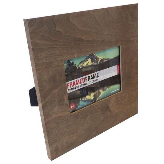 STUNNING WARM WOOD PHOTO FRAME - TAKES 13 X 18 CM PHOTO - FRAME 30.5 X 30.5  CM