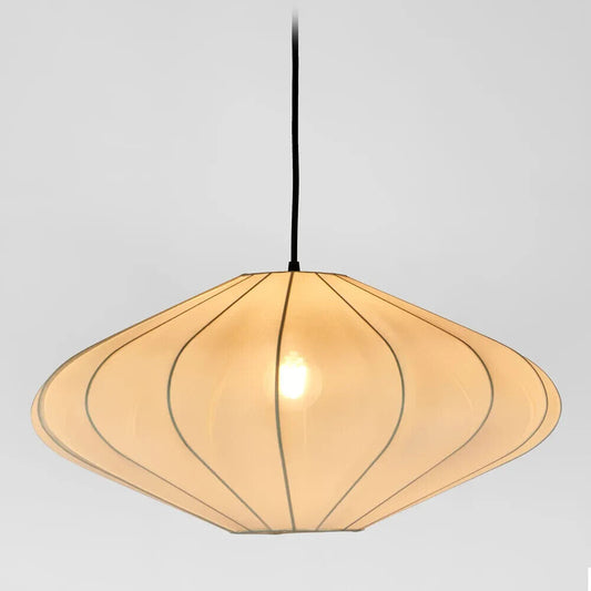 Torpido Ceiling Pendant Ivory with Black Cord Drop By Emac & Lawton
