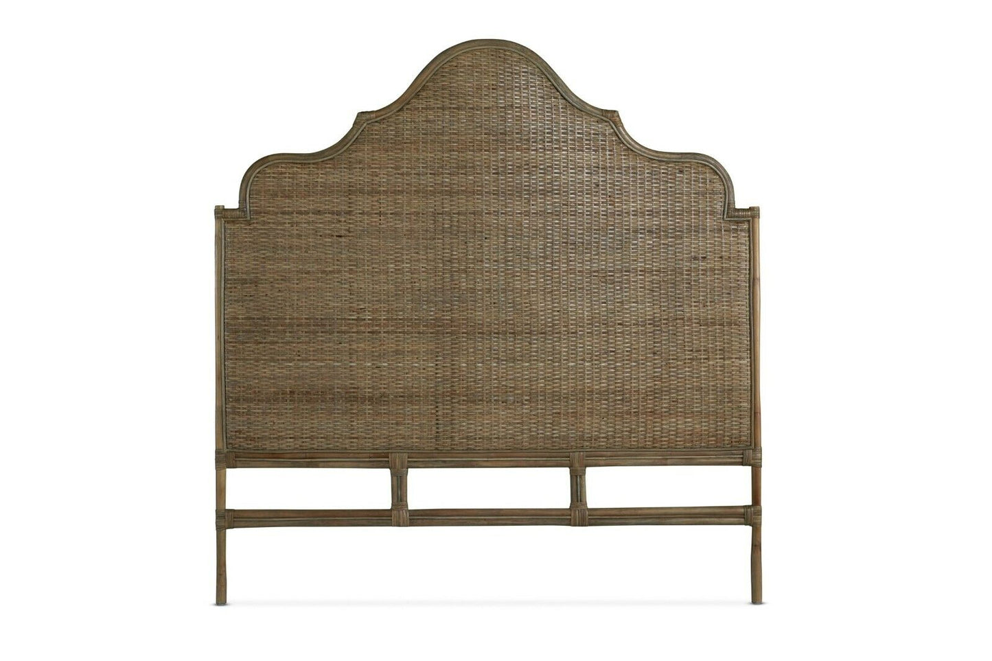 Amara Scalloped Bedhead - Queen Mud Grey Finish