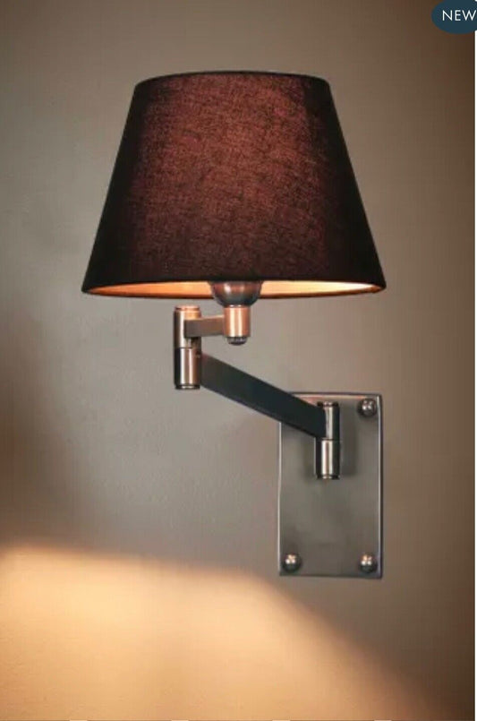OSCAR WALL LIGHT BASE ANTIQUE SILVER (SHADE NOT INCLUDED) By Emac & Lawton
