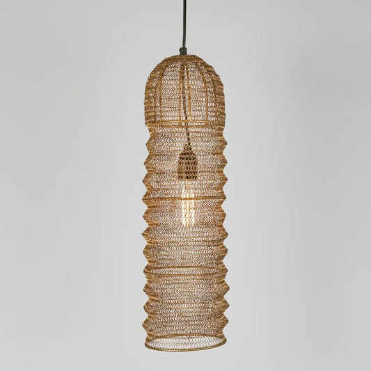 Monash Metal Mesh Pendant Light, Brass By Emac & Lawton