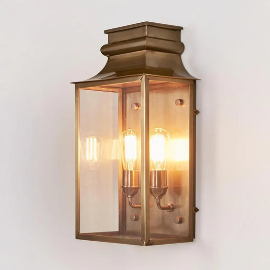 WESTPOINT OUTDOOR WALL LIGHT ANTIQUE BRASS By Emac & Lawton