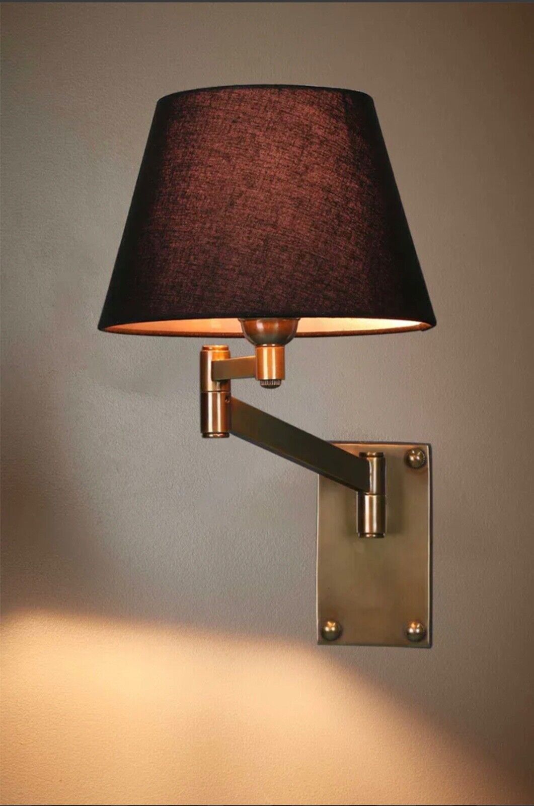 OSCAR WALL LIGHT BASE ANTIQUE BRASS (SHADE NOT INCLUDED) By Emac & Lawton