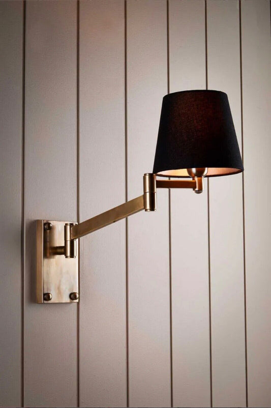 OSCAR WALL LIGHT BASE ANTIQUE BRASS (SHADE NOT INCLUDED) By Emac & Lawton