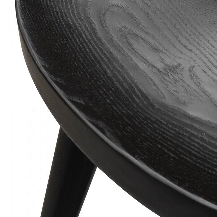 Scandinavian style solid wood Bar stool in Matt Black finish 40.5 W x 65.5 H cm
