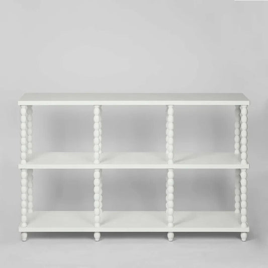 Bobbin Oak Timber Console Table White Florabelle Living