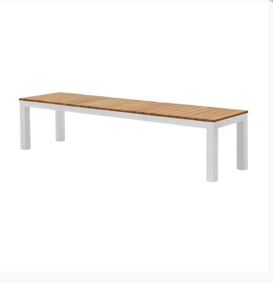 Lido Outdoor Bench by Satara - 190 cm length - White