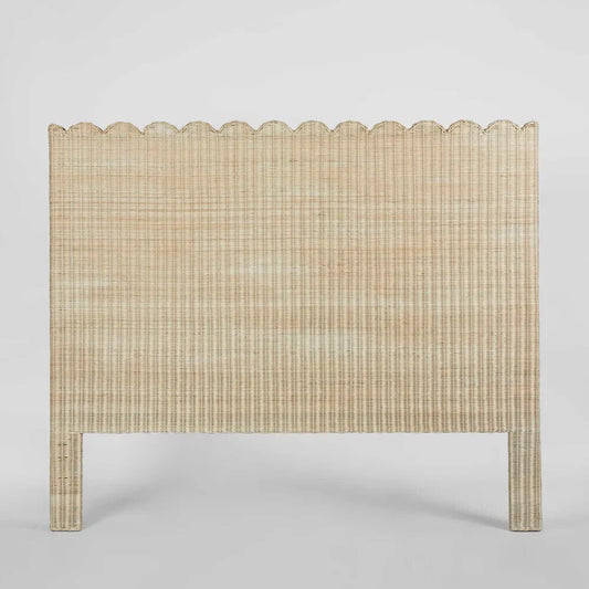 *** Pre Order BELLE RATTAN QS BEDHEAD NATURAL By Florabelle Living DUE 17 APR 25