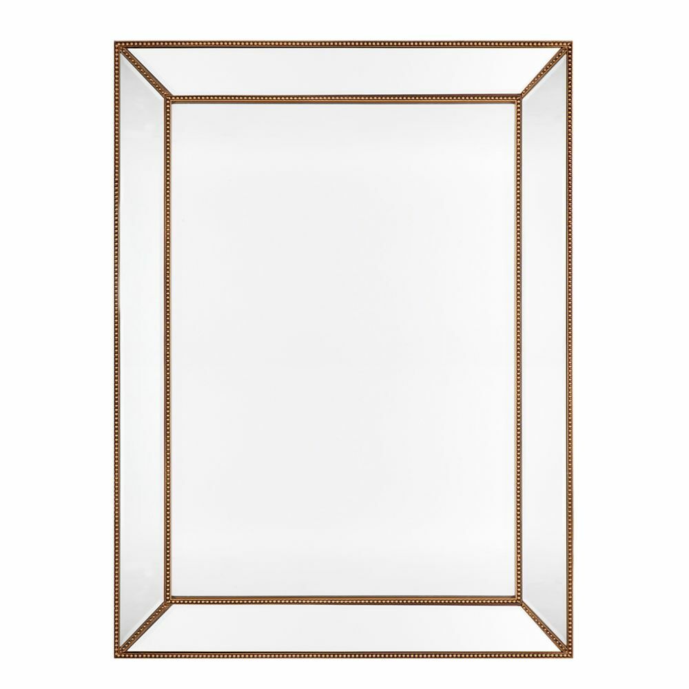 Zeta Wall Mirror - Large Antique Gold - 120 cm Height  by Cafe Lighting RRP$579
