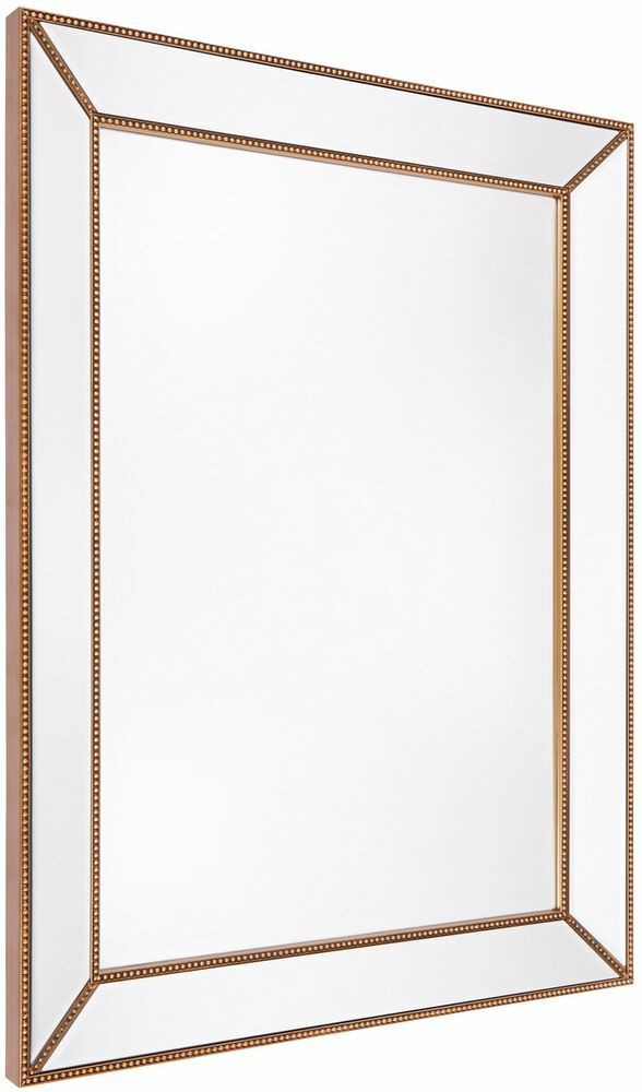 Zeta Wall Mirror - Large Antique Gold - 120 cm Height  by Cafe Lighting RRP$579
