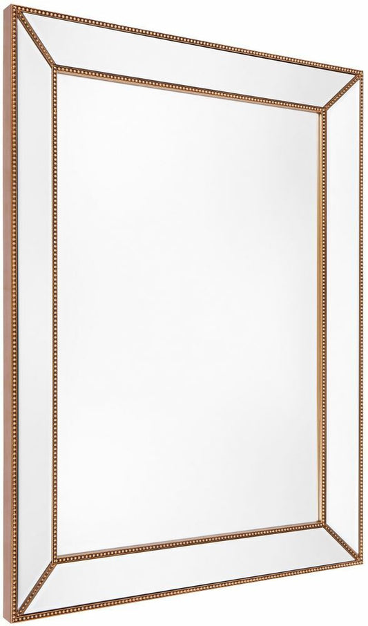 Zeta Wall Mirror - Large Antique Gold - 120 cm Height  by Cafe Lighting RRP$579
