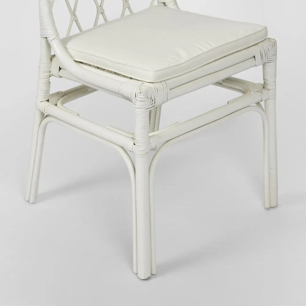 Brighton Dining Chair with cushion - White By Florabelle Living