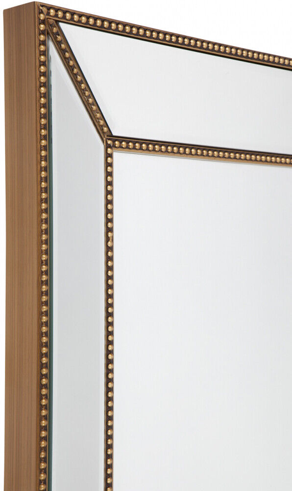 NEW "ZETA" wall mirror by CAFE Lighting & Living in Antique Gold, LARGE