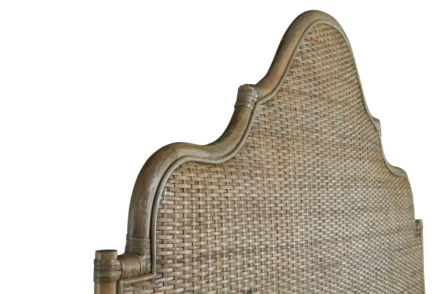 Amara Scalloped Bedhead - King Mud Grey Finish