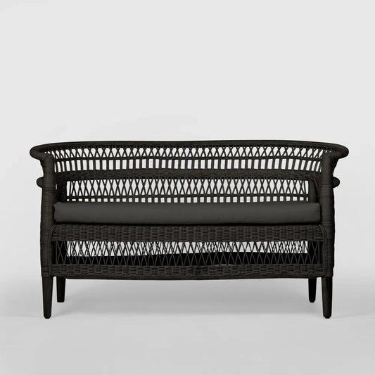 Livingstone Loveseat Black/Black cushion By Florabelle Living