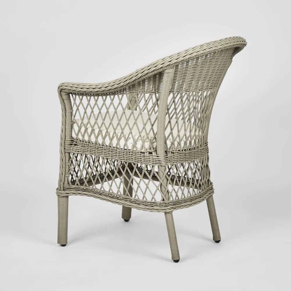 Marco Aluminium Synthetic Wicker Chair Grey -Outdoor By Florabelle Living