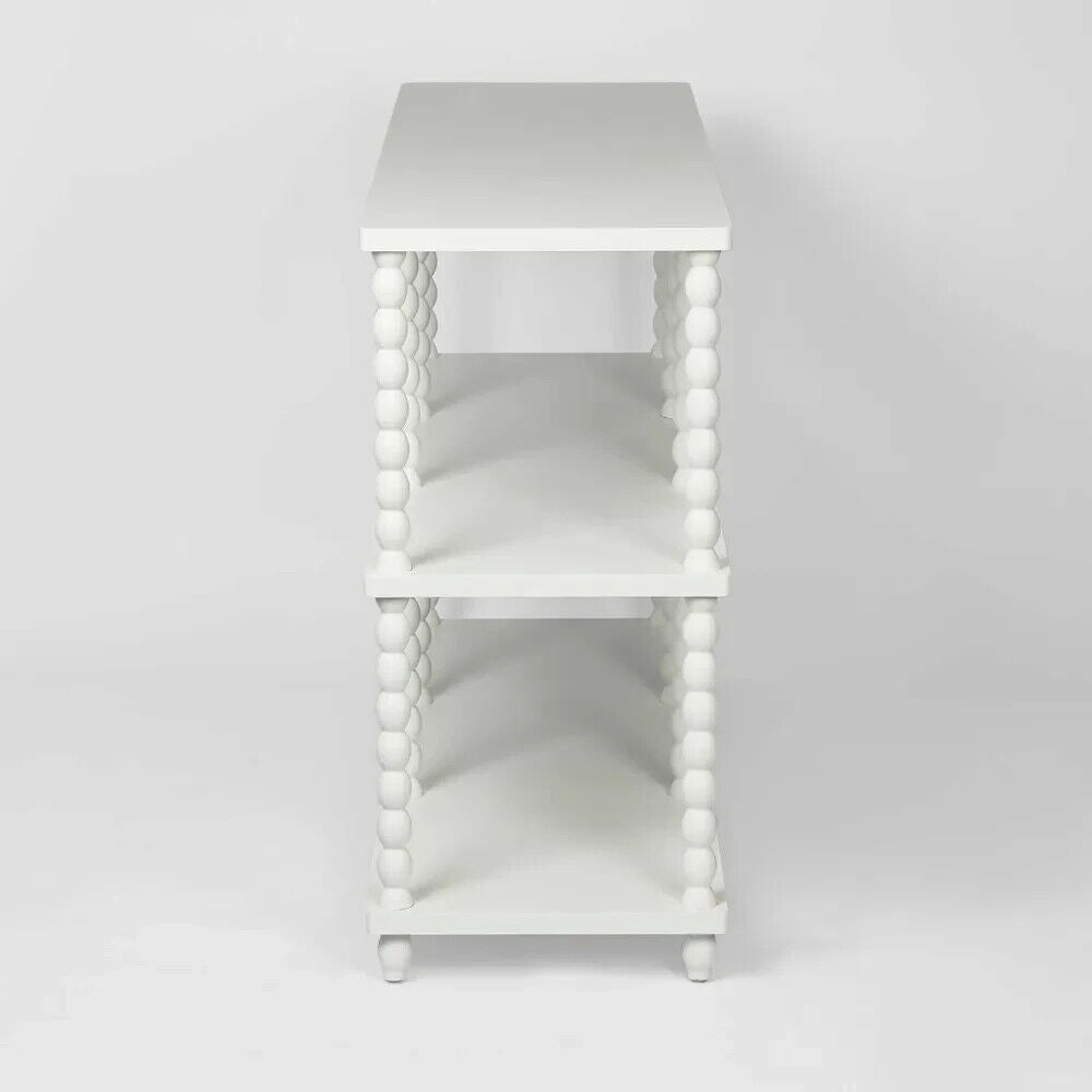 Bobbin Oak Timber Console Table White Florabelle Living