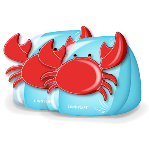 SUNNYLIFE INFLATABLE ARM BAND CRABBY - POOL OR BEACH TOY AID  - 16 x 20 x 15 cm