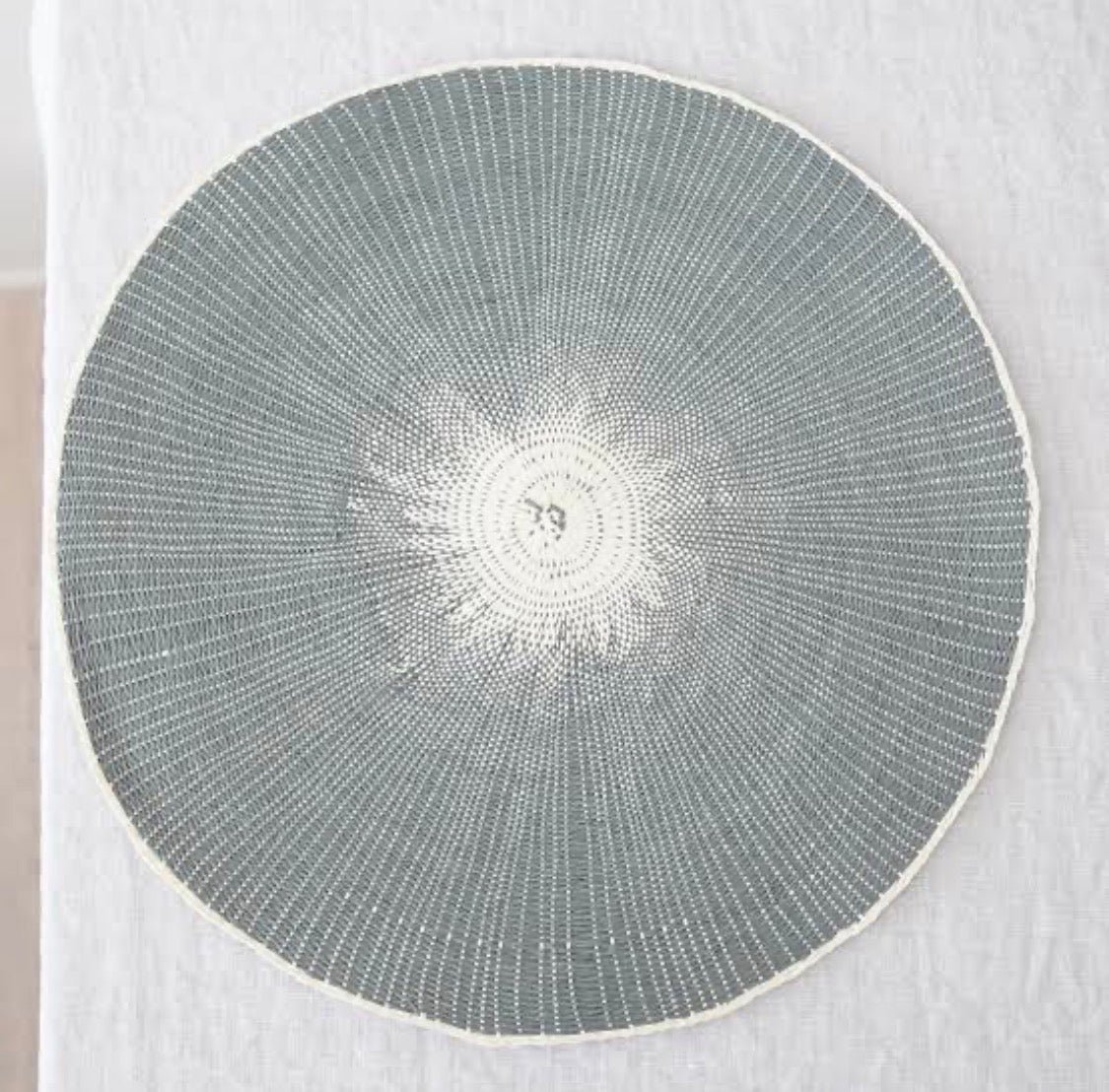 Set of 6 Boho stone grey placemats - 38 cm