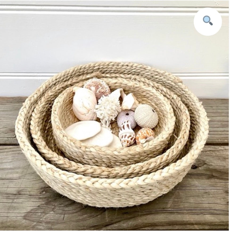JUTE STORAGE BASKET ROUND SET OF 3 – NATURAL