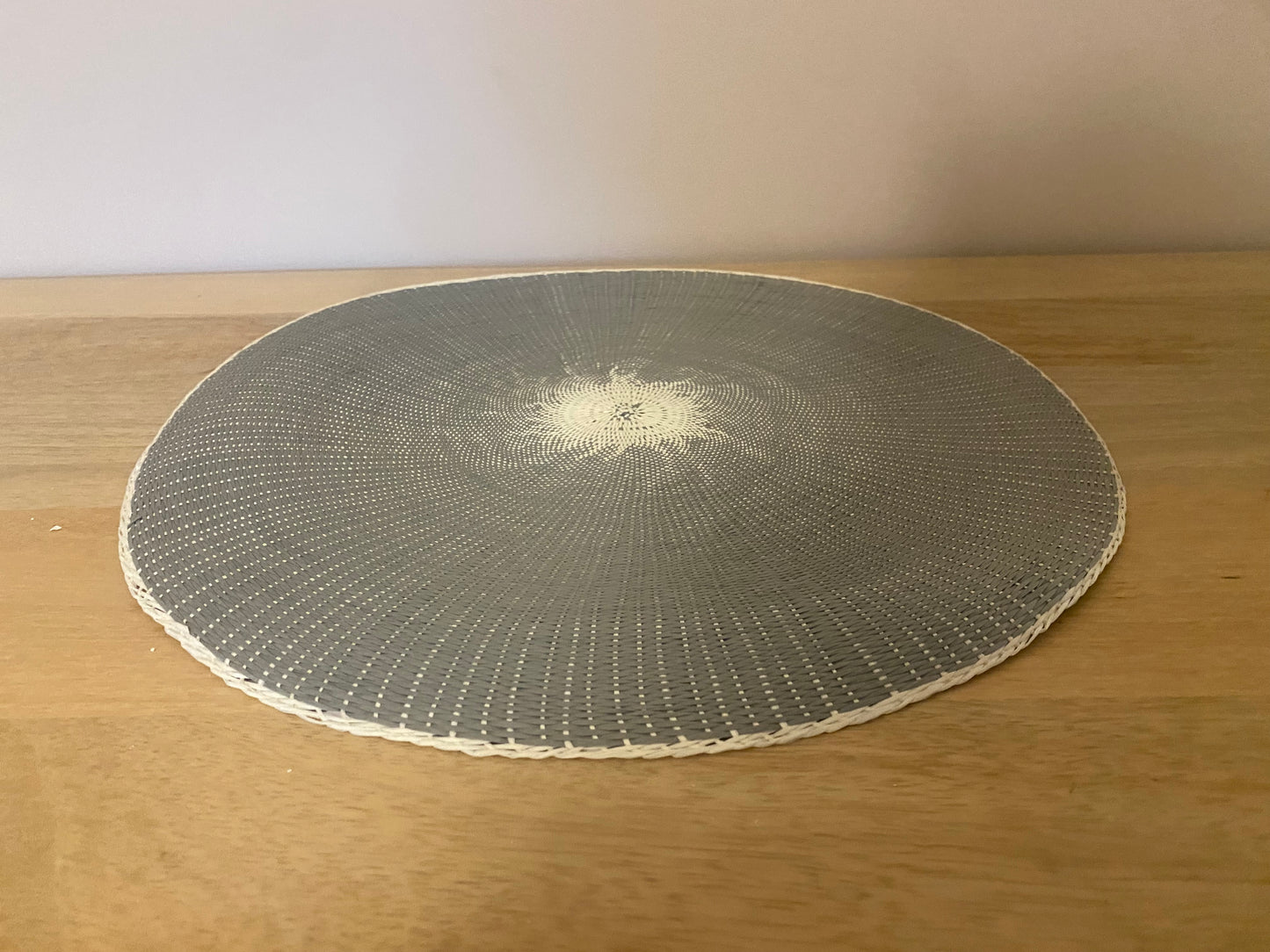 Set of 6 Boho stone grey placemats - 38 cm