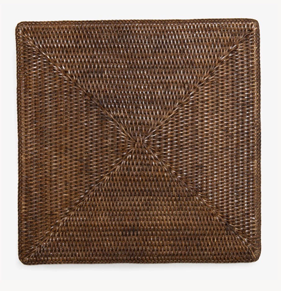 Rattan brown centre mat 30 x 30 cm