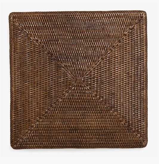 Rattan brown centre mat 30 x 30 cm
