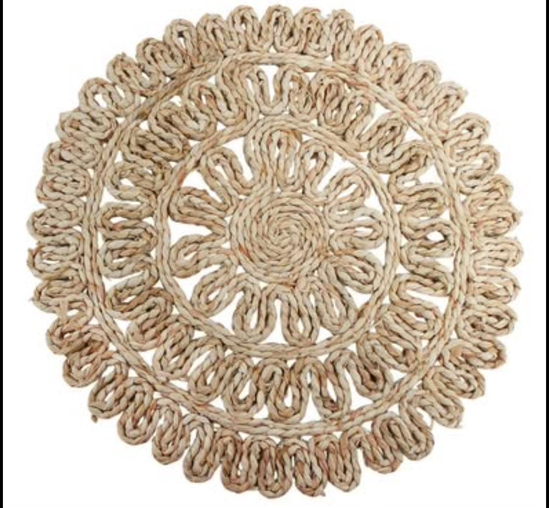 Set of 4 Raffia placemats