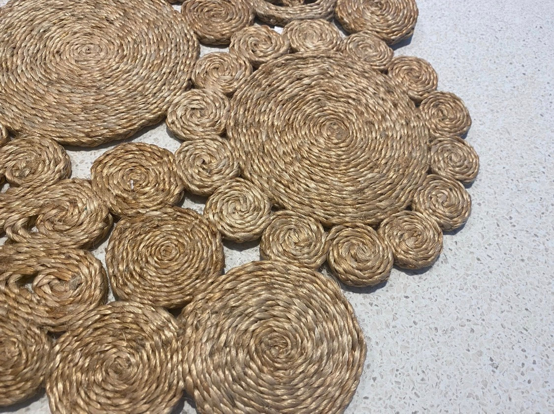 HANDMADE JUTE RETRO 45CM PLACEMAT - SPICE COLOUR