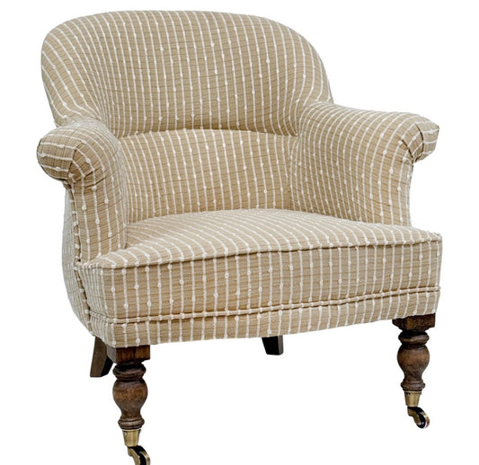 HALSTON SLIPPER CHAIR / STRIPE