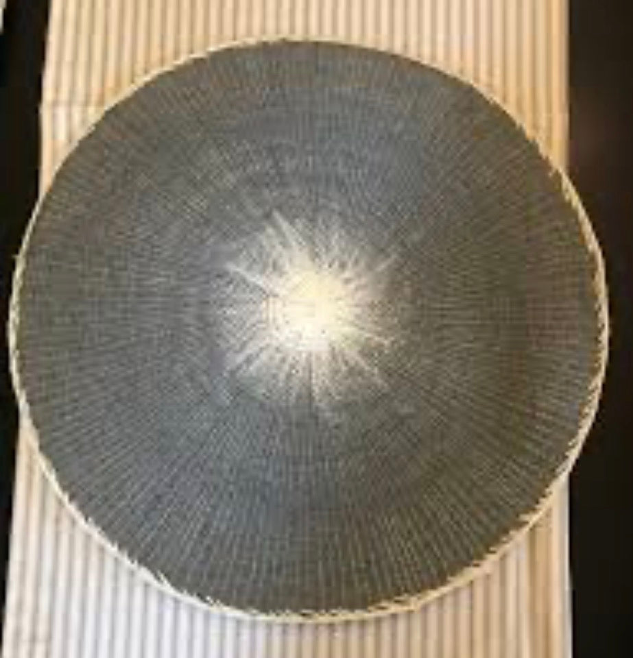 Set of 6 Boho stone grey placemats - 38 cm