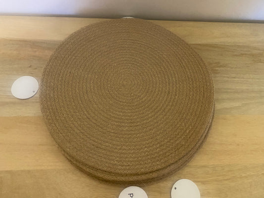 Handwoven thick Jute centre / placemat - 38 cm diameter