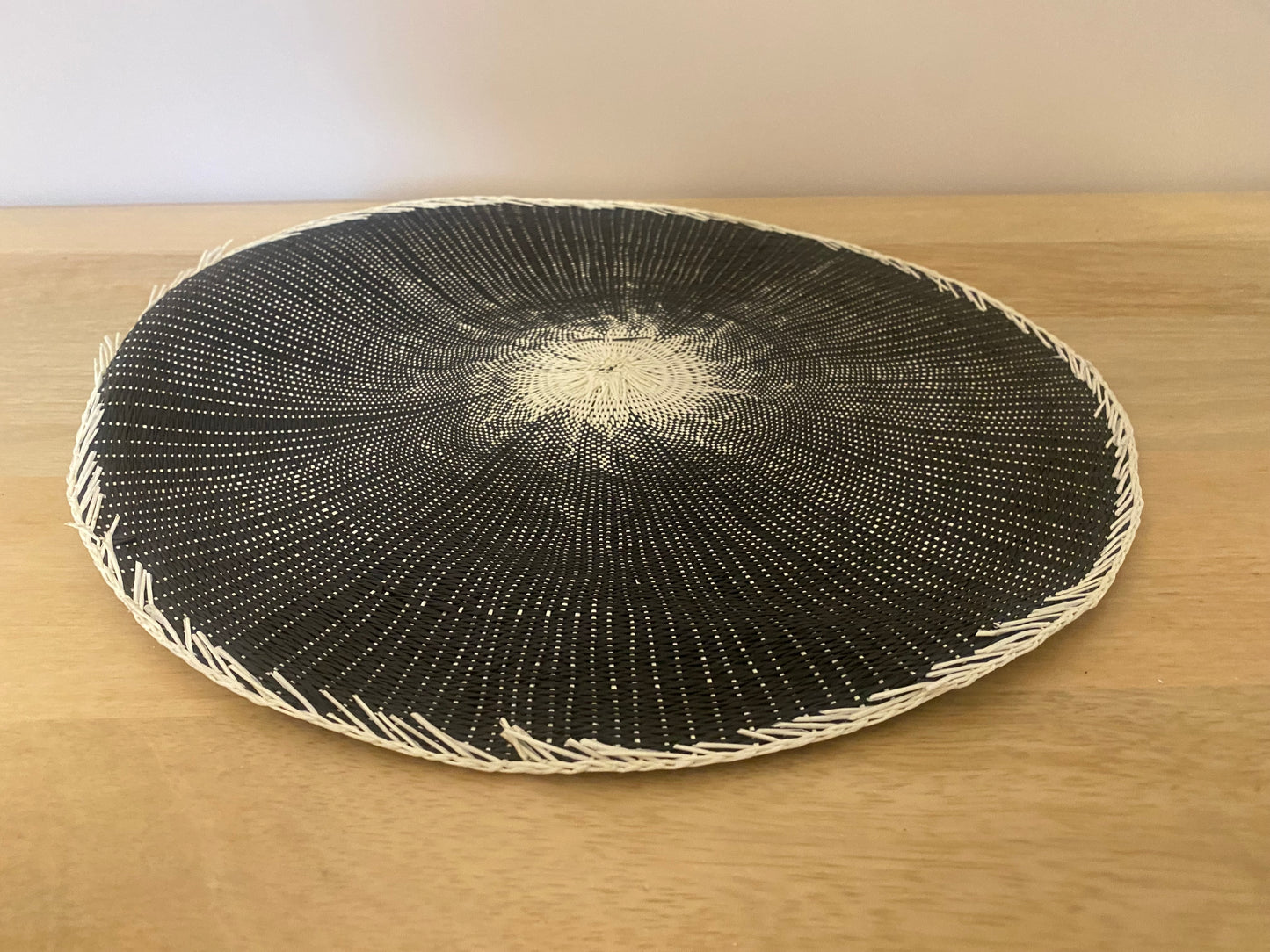 Set of 6 boho black placemats