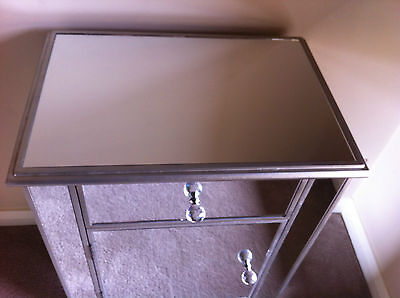FRENCH STYLE MIRRORED BEDSIDE TABLE - LAST ONE ONLY ONE LEFT - 54X36.5X77 CM